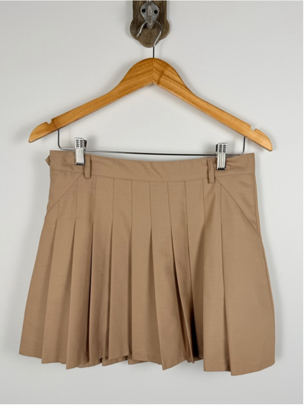 ac for ag pleated tennis skort camel preppy golf mini